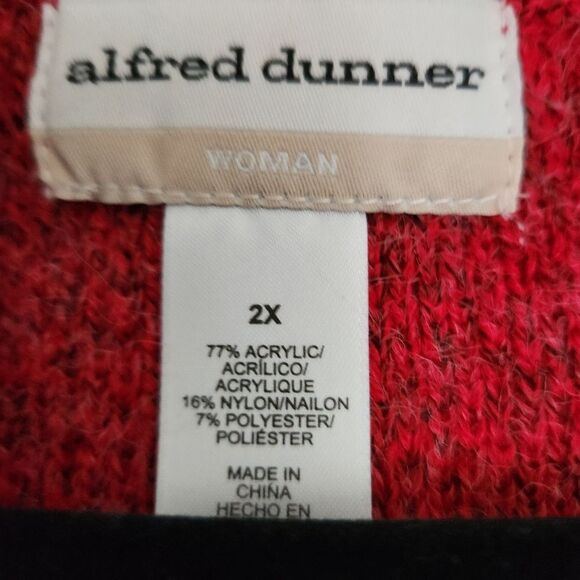 Alfred Dunner Womens Colorblock Open Front Long Cardigan Sweater Pockets Size 2X - Picture 5 of 7